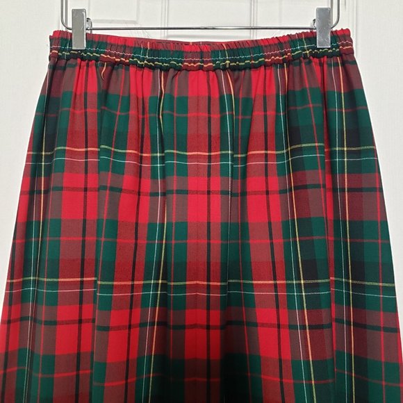 Vintage 90s Pendleton Knockabout Wool Plaid Skirt Tartan Red Christmas Womens 12 - Picture 5 of 12